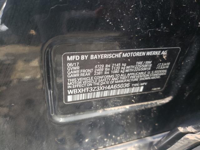 Photo 10 from auction – 2017 BMW X1 XDRIVE2 with VIN WBXHT3Z3XH4A65036