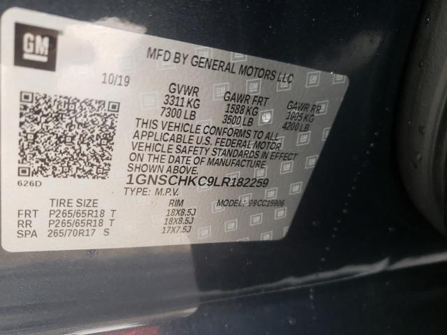Photo 10 from auction – 2020 CHEVROLET SUBURBAN C with VIN 1GNSCHKC9LR182259