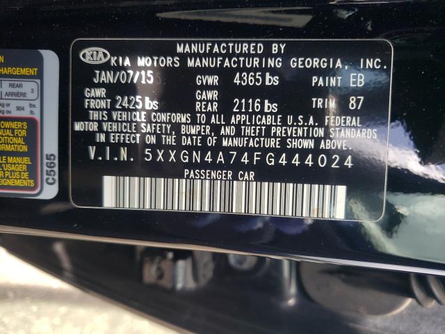 Photo 10 from auction – 2015 KIA OPTIMA EX with VIN 5XXGN4A74FG444024