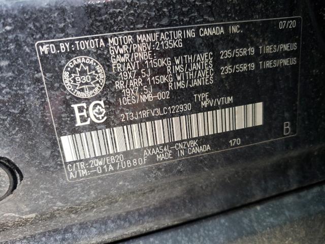 Photo 10 from auction – 2020 TOYOTA RAV4 ADVEN with VIN 2T3J1RFV3LC122930