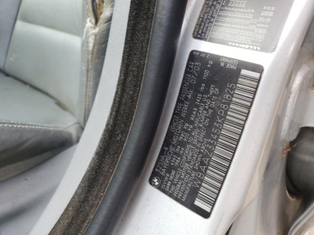 Photo 10 from auction – 2003 BMW 325 I with VIN WBAAZ33453KP81825