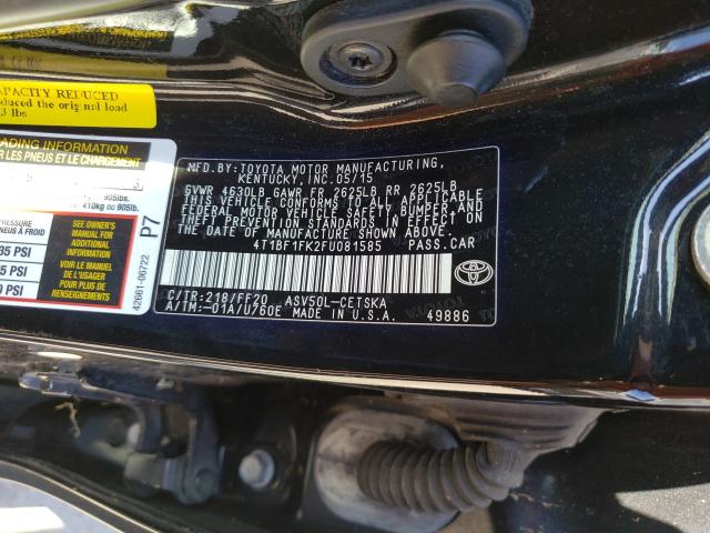 Photo 10 from auction – 2015 TOYOTA CAMRY LE with VIN 4T1BF1FK2FU081585