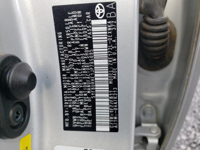 Photo 10 from auction – 2018 TOYOTA COROLLA L with VIN 5YFBURHE1JP765095