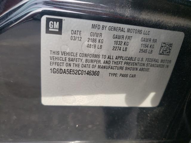 Photo 10 from auction – 2012 CADILLAC CTS with VIN 1G6DA5E52C0146360