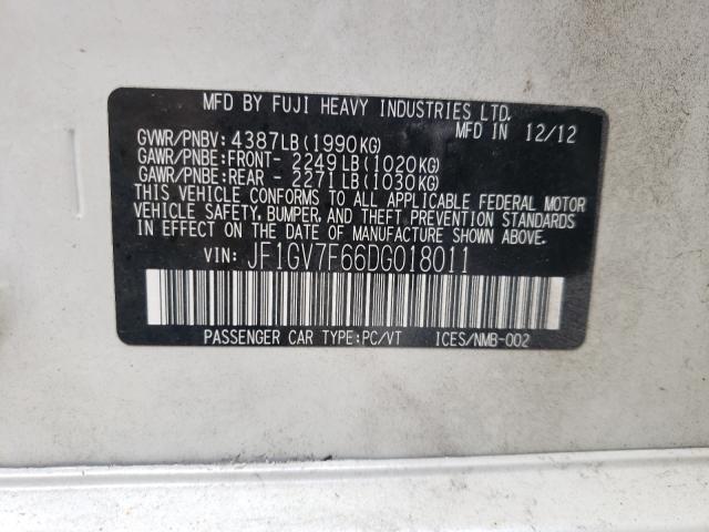 Photo 10 from auction – 2013 SUBARU IMPREZA WR with VIN JF1GV7F66DG018011