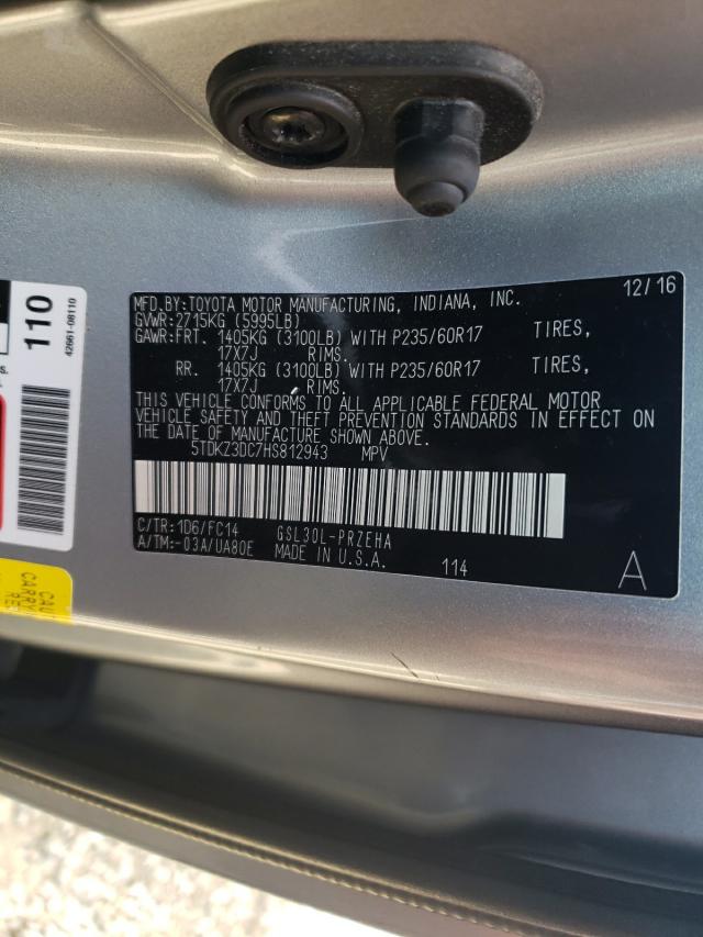 Photo 10 from auction – 2017 TOYOTA SIENNA LE with VIN 5TDKZ3DC7HS812943