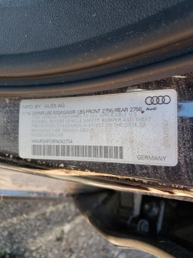 Photo 10 from auction – 2015 AUDI A6 PREMIUM with VIN WAUFGAFC9FN042754