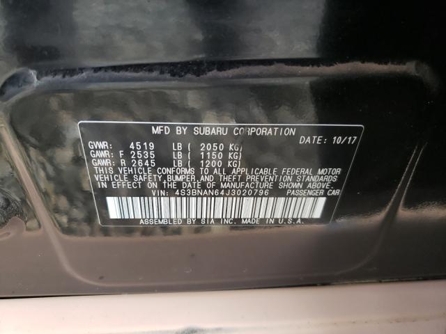 Photo 10 from auction – 2018 SUBARU LEGACY 2.5 with VIN 4S3BNAN64J3020796
