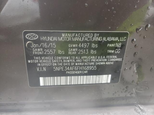 Photo 10 from auction – 2015 HYUNDAI SONATA SPO with VIN 5NPE34AF6FH168955