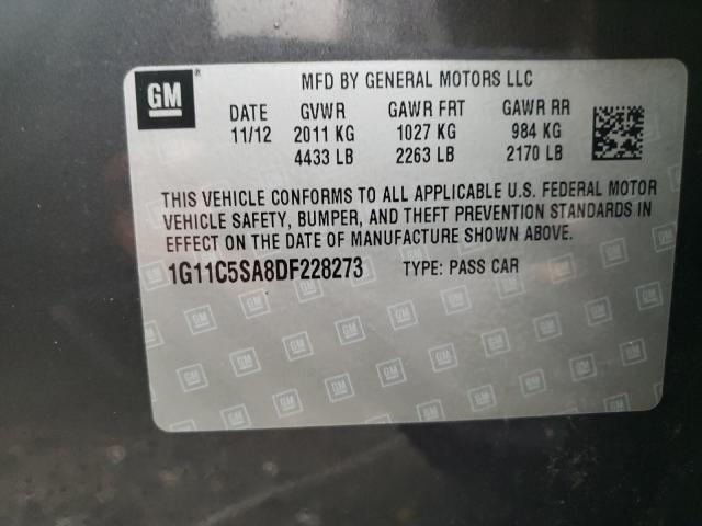 Photo 10 from auction – 2013 CHEVROLET MALIBU 1LT with VIN 1G11C5SA8DF228273