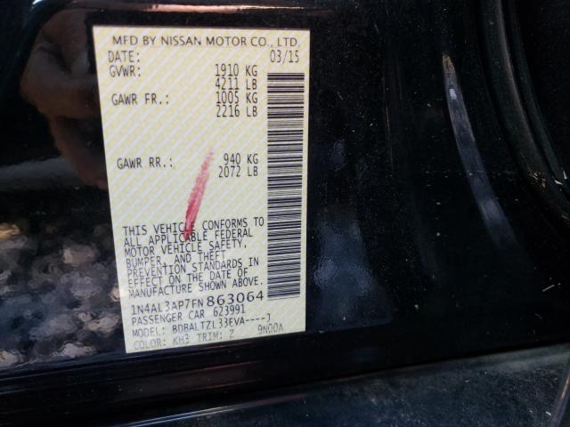 Photo 10 from auction – 2015 NISSAN ALTIMA 2.5 with VIN 1N4AL3AP7FN863064