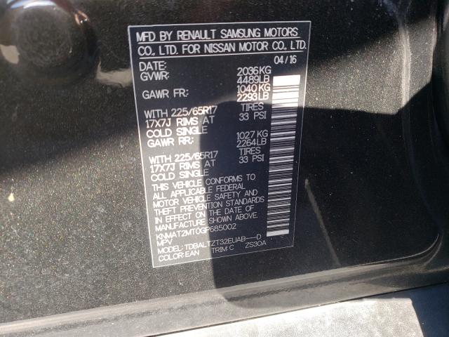 Photo 10 from auction – 2016 NISSAN ROGUE S with VIN KNMAT2MT0GP685002