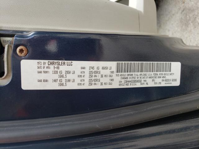 Photo 10 from auction – 2009 DODGE GRAND CARA with VIN 1D8HN44E69B506582
