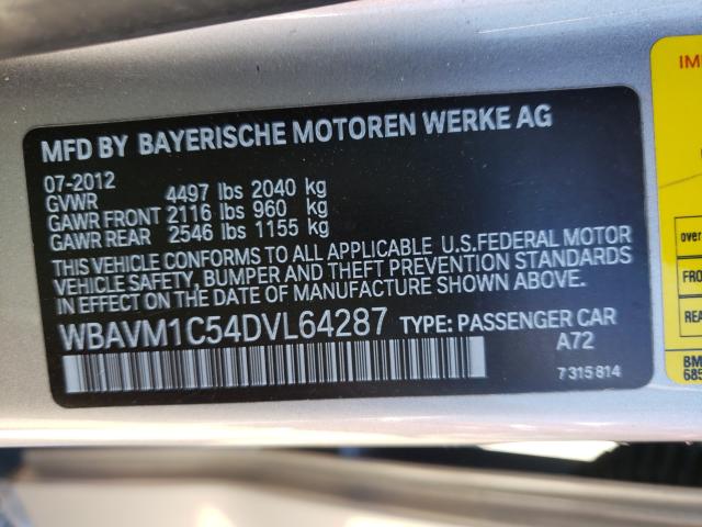 Photo 10 from auction – 2013 BMW X1 SDRIVE2 with VIN WBAVM1C54DVL64287
