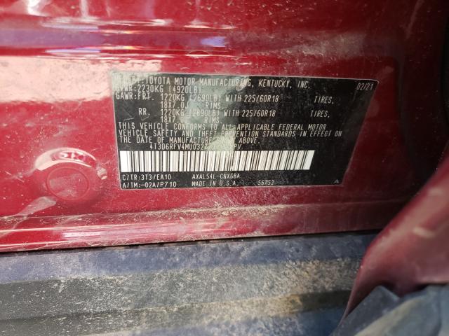 Photo 10 from auction – 2021 TOYOTA RAV4 LIMIT with VIN 4T3D6RFV4MU032779