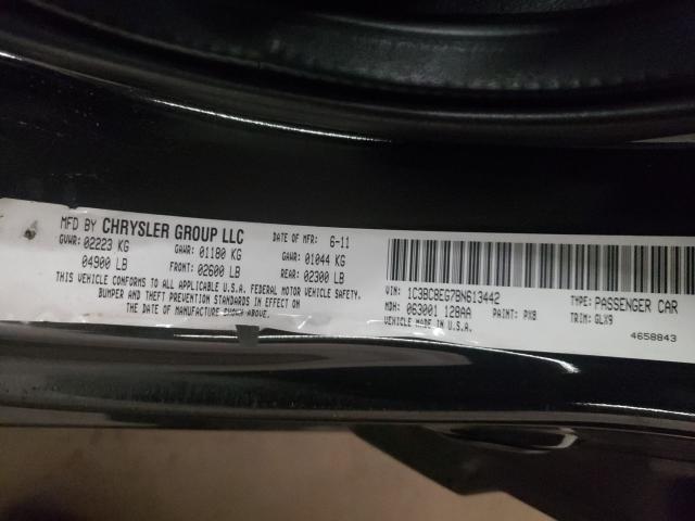 Photo 10 from auction – 2011 CHRYSLER 200 S with VIN 1C3BC8EG7BN613442