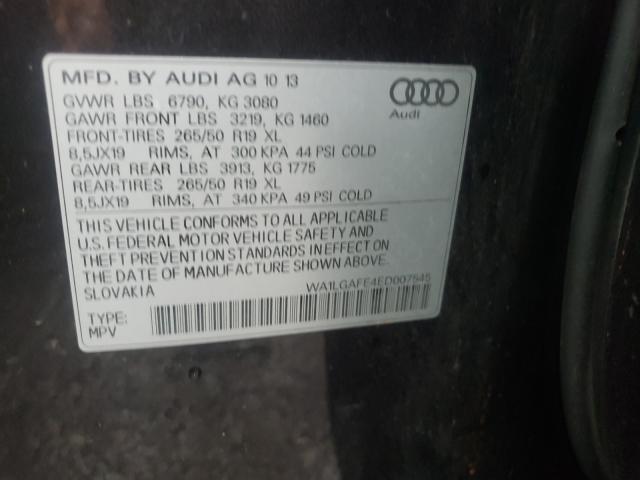 Photo 10 from auction – 2014 AUDI Q7 PREMIUM with VIN WA1LGAFE4ED007545