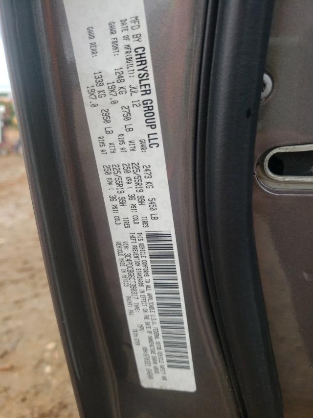 Photo 10 from auction – 2012 DODGE JOURNEY SX with VIN 3C4PDCBG6CT390317