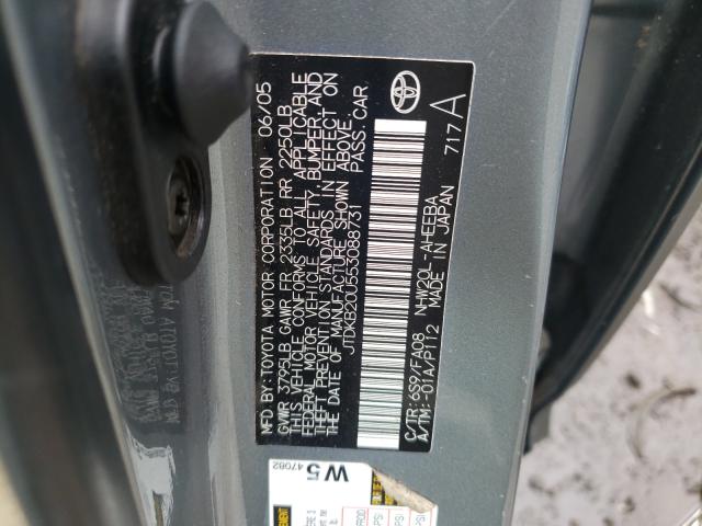 Photo 10 from auction – 2005 TOYOTA PRIUS with VIN JTDKB20U553088731