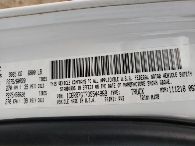 Photo 10 from auction – 2013 RAM 1500 SLT with VIN 1C6RR7GT7DS544969