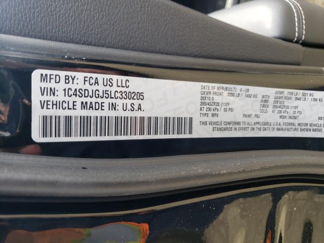 Photo 10 from auction – 2020 DODGE DURANGO SR with VIN 1C4SDJGJ5LC330205