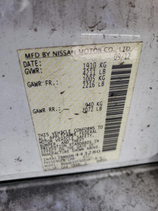 Photo 10 from auction – 2013 NISSAN ALTIMA with VIN 1N4AL3APXDN443280