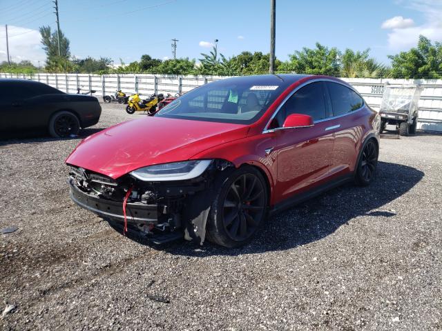 Photo 2 from auction – 2020 TESLA MODEL X with VIN 5YJXCAE43LF266397
