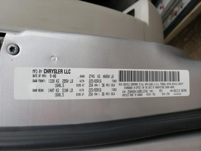 Photo 10 from auction – 2009 DODGE CARAVAN with VIN 2D8HN54149R513745