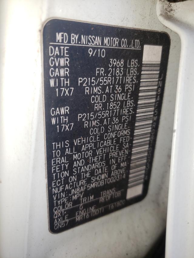 Photo 10 from auction – 2011 NISSAN JUKE S with VIN JN8AF5MR0BT002314