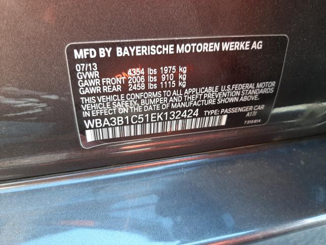 BMW 320 I 2014 with VIN WBA3B1C51EK132424 - Photo from auction