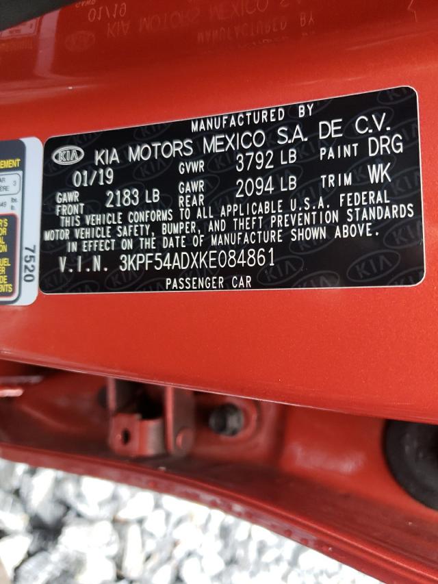 Photo 10 from auction – 2019 KIA FORTE EX with VIN 3KPF54ADXKE084861