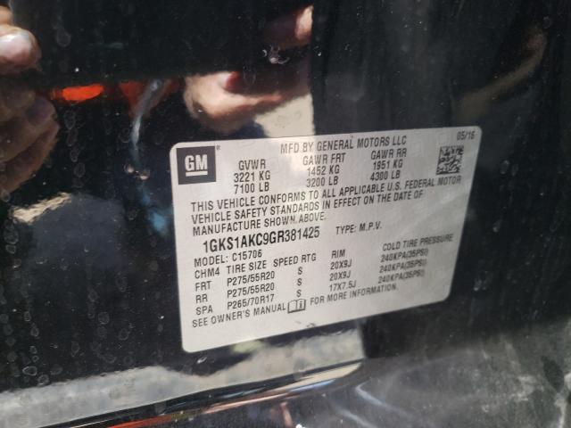 Photo 10 from auction – 2016 GMC YUKON SLE with VIN 1GKS1AKC9GR381425