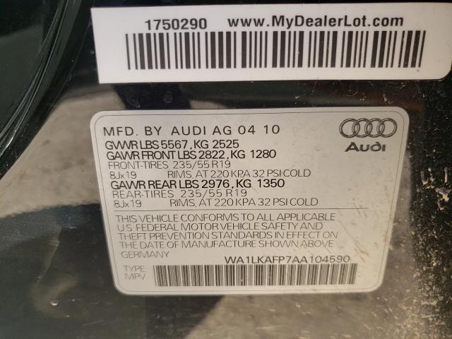 Photo 10 from auction – 2010 AUDI Q5 PREMIUM with VIN WA1LKAFP7AA104590
