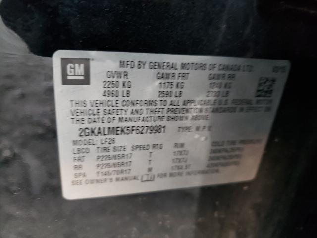 Photo 10 from auction – 2015 GMC TERRAIN SL with VIN 2GKALMEK5F6279981