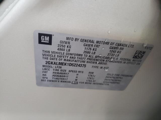 Photo 10 from auction – 2013 GMC TERRAIN SL with VIN 2GKALMEK1D6224375