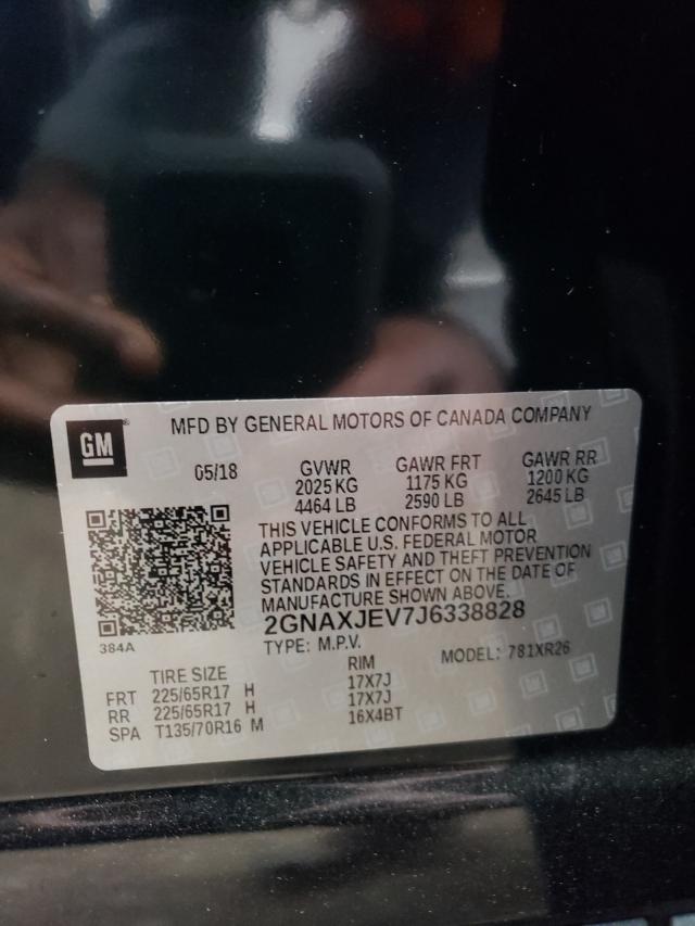 Photo 10 from auction – 2018 CHEVROLET EQUINOX LT with VIN 2GNAXJEV7J6338828