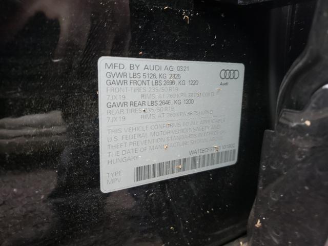 Photo 10 from auction – 2021 AUDI Q3 PREMIUM with VIN WA1EECF37M1101802
