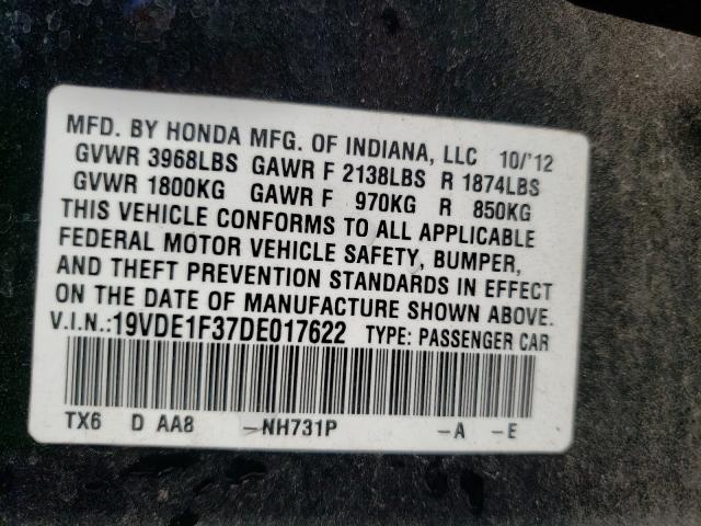 Photo 10 from auction – 2013 ACURA ILX 20 with VIN 19VDE1F37DE017622