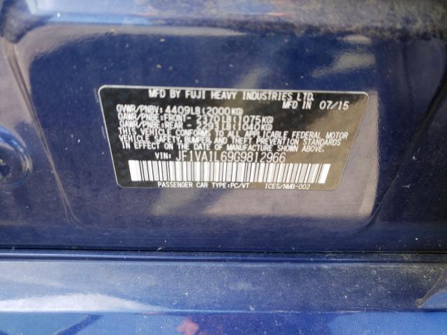 Photo 10 from auction – 2016 SUBARU WRX LIMITE with VIN JF1VA1L69G9812966