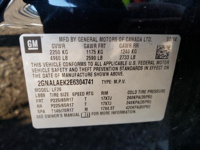 Photo 10 from auction – 2014 CHEVROLET EQUINOX LS with VIN 2GNALAEK2E6304741