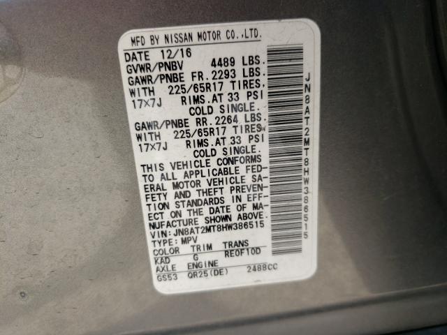 Photo 10 from auction – 2017 NISSAN ROGUE S with VIN JN8AT2MT8HW386515