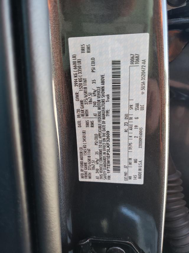 Photo 10 from auction – 2020 FORD F150 SUPER with VIN 1FTEW1EP3LKF32609
