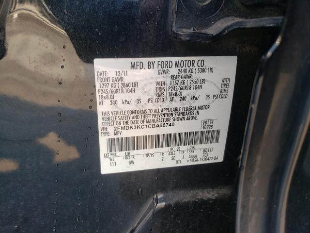 Photo 10 from auction – 2012 FORD EDGE LIMIT with VIN 2FMDK3KC1CBA66740