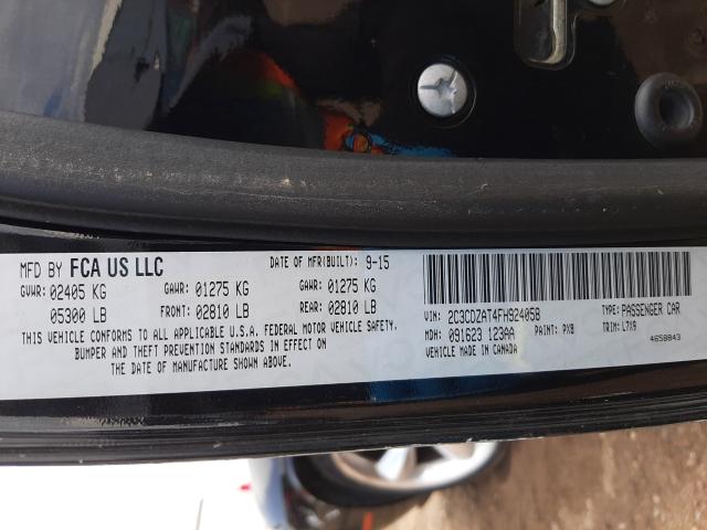 Photo 10 from auction – 2015 DODGE CHALLENGER with VIN 2C3CDZAT4FH924058
