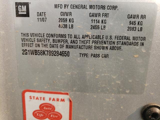 Photo 10 from auction – 2008 CHEVROLET IMPALA LS with VIN 2G1WB58K789284650
