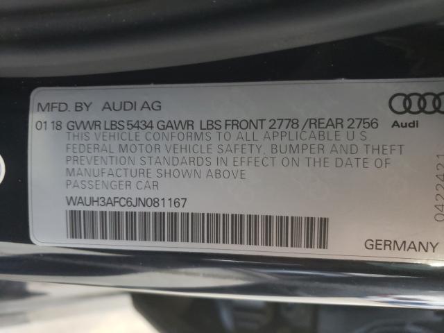 Photo 10 from auction – 2018 AUDI A6 PRESTIG with VIN WAUH3AFC6JN081167
