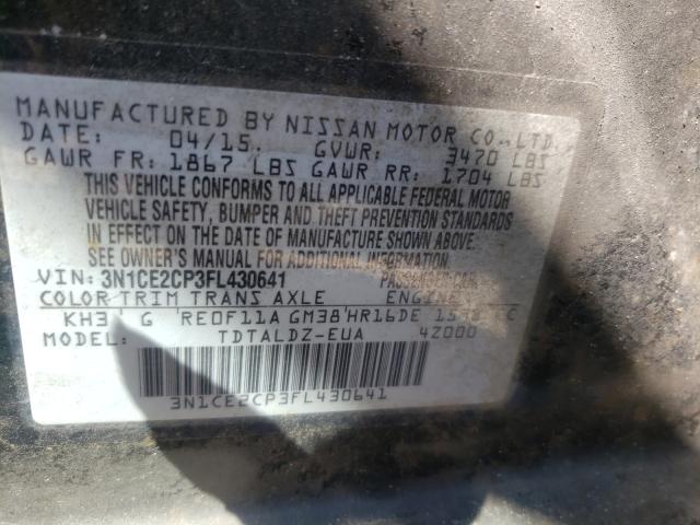 Photo 10 from auction – 2015 NISSAN VERSA NOTE with VIN 3N1CE2CP3FL430641