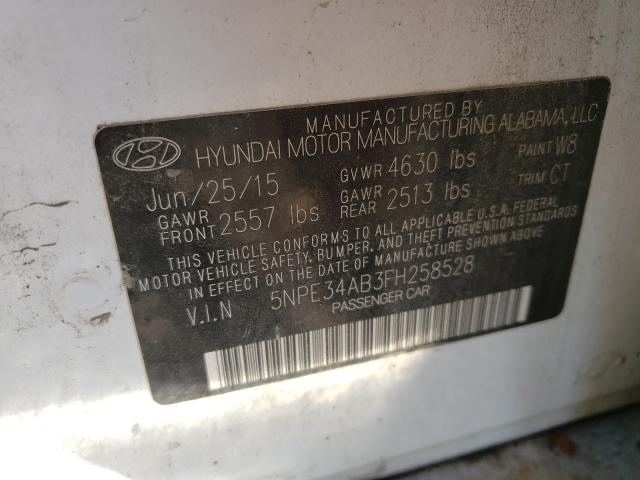 Photo 10 from auction – 2015 HYUNDAI SONATA SPO with VIN 5NPE34AB3FH258528