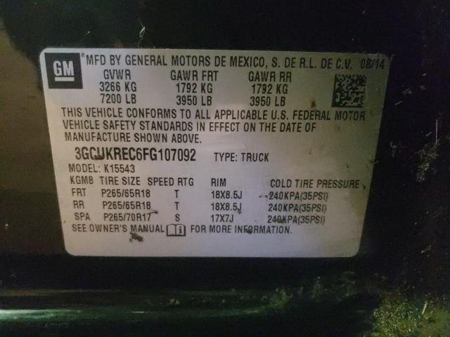 Photo 10 from auction – 2015 CHEVROLET SILVERADO with VIN 3GCUKREC6FG107092