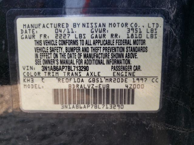 Photo 10 from auction – 2011 NISSAN SENTRA 2.0 with VIN 3N1AB6AP7BL713290
